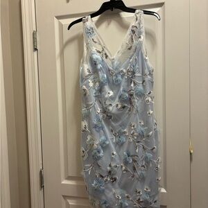 Floral Embroidered Sheer Dress